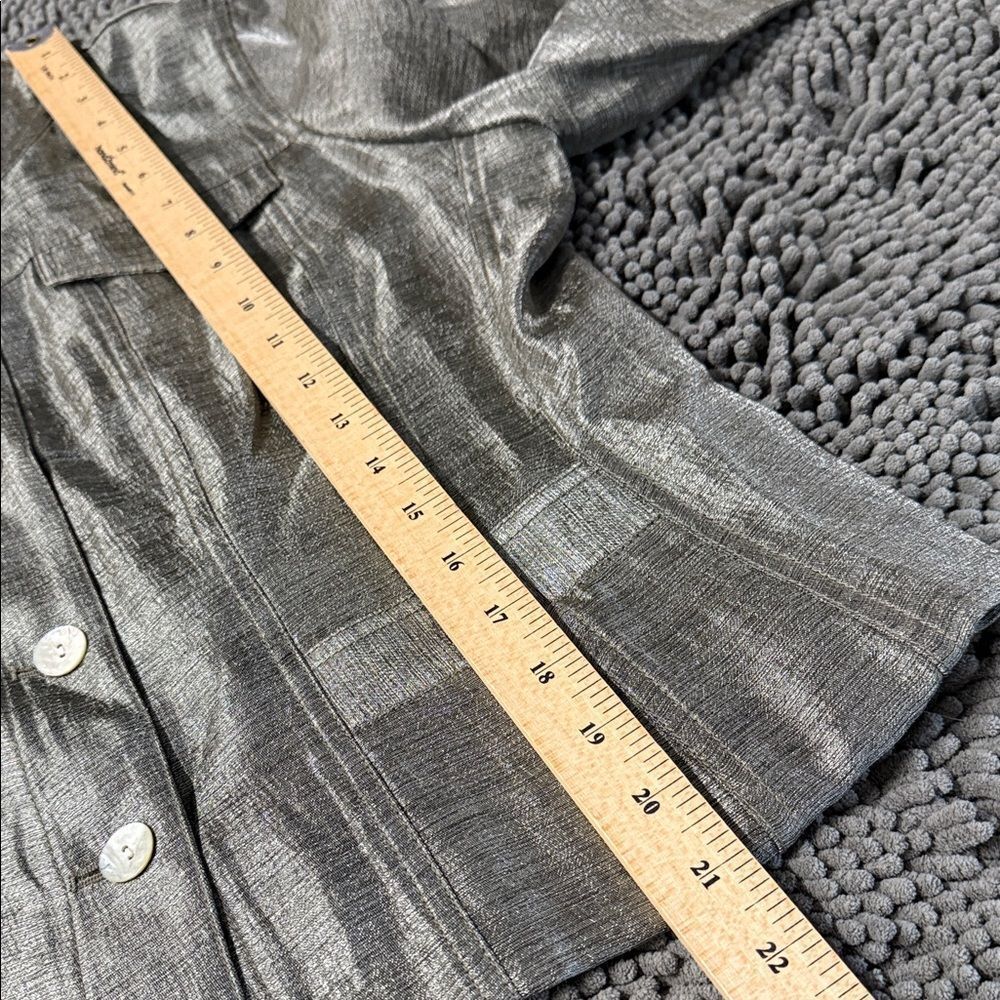 Ruby Rd. Metallic Gray Blazer NWT - image 7
